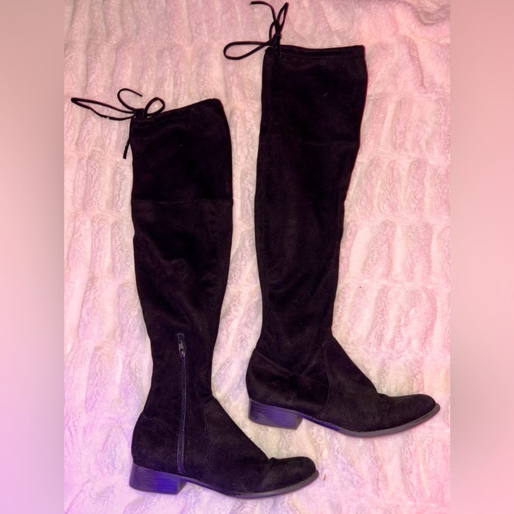 Over the knee black flat heeled boots!! (Target!)